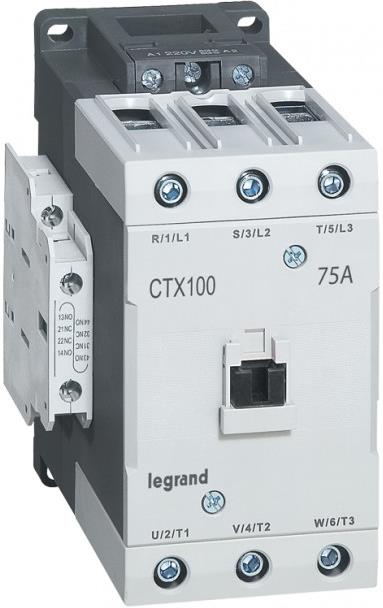 Контактор CTX3-65 3P 37kW (75A AC-3) 2NO-2NC 230V 50/60Hz Legrand