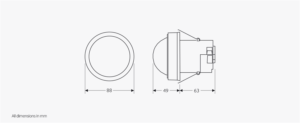 Датчик за присъствие PIR, за открит монтаж или вграждане в таван, 360°, обхват D40m @ 15m, IP40, Legrand /до изчерпване/