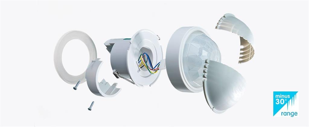 Датчик за присъствие PIR, за открит монтаж или вграждане в таван, 360°, обхват D40m @ 15m, IP40, Legrand /до изчерпване/