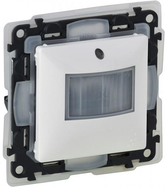 Датчик за движение PIR, 120°, обхват 8m @ h=1.2m, LED ≤ 100W, IP44, без неутрала, цвят бял Valena Life Legrand