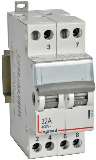 Ум шалтер I-0-II DIN монтаж CX3 32А 2P 230V 2 мод. Legrand
