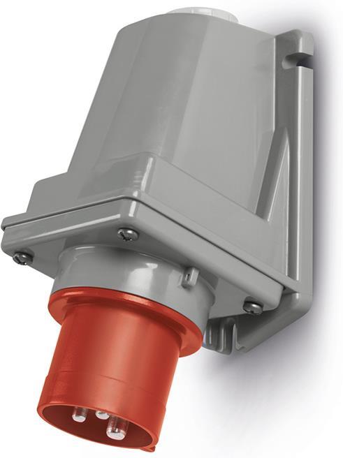 Промишлен щепсел 3P+Е 32A 380-415V IP44/54, 6h серия Optima за открит монтаж Scame