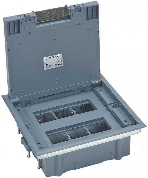 Подова кутия 12 модула ECOBOX с капак за хоризонтален монтаж на механизми Legrand