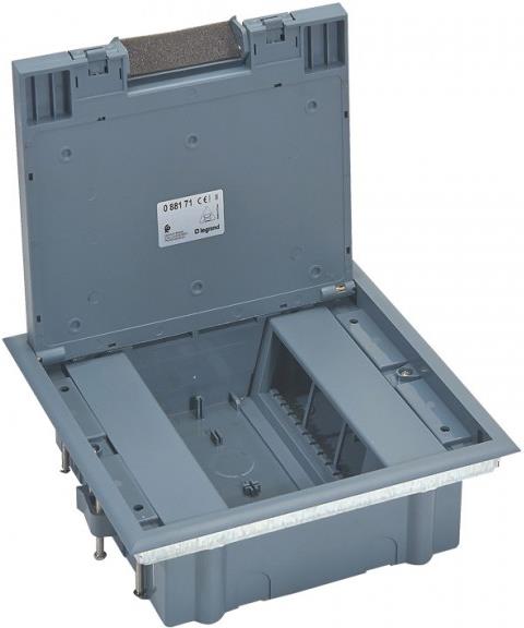 Подова кутия 12 модула ECOBOX с капак за вертикален монтаж на механизми Legrand