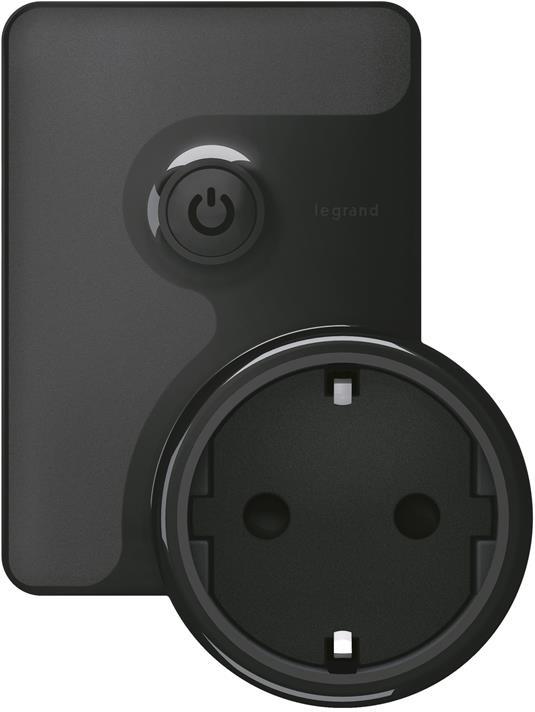 Адаптер Smart 1 х шуко 16A Черен Legrand с Netatmo