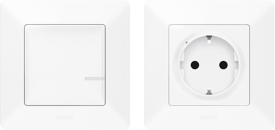 Комплект КОНТАКТ управляван от БЕЗжичен ключ Smart Valena Life Бял с рамки Legrand с Netatmo