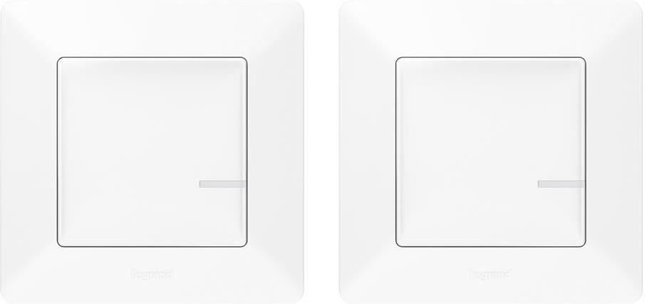 Комплект ДЕВИАТОРНА инст-я включващ ключ/димер жичен и ключ БЕЗжичен Smart Valena Life Бял с рамки Legrand с Netatmo