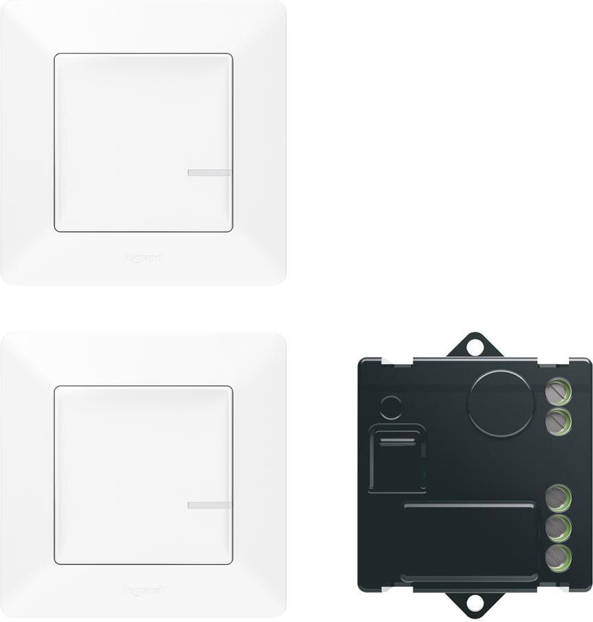 Комплект ДЕВИАТОРНА инст-я включващ микромодул и 2х БЕЗжични ключа Smart Valena Life Бял с рамки Legrand с Netatmo