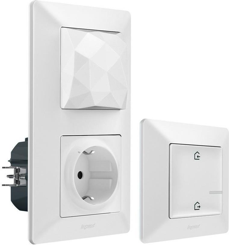 Стартов пакет Smart Valena Life Бял (Свързан контакт с Gateway + Master ключ безжичен) с рамки Legrand с Netatmo