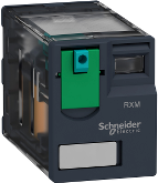 Реле интерфейсно RXM 24 VDC, 10A, 3 превключващ контакт, монтаж в цокъл SE