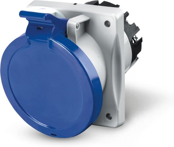 Промишлен контакт 2P+Е 63A 346-415V IP54 серия Optima панелен монтаж 100х110мм Scame