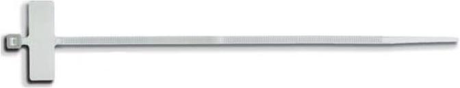 Кабелна връзка с етикет бяла 200х2.5мм /100 бр./ BM Italy