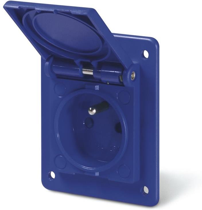 Контакт ФРЕНСКИ СТАНДАРТ 2P+Е 16A IP54 серия Domo панелен монтаж 70х87мм Scame