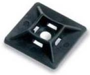 Основа за кабелна връзка 4.8мм с винт 28х28мм черна с дебелина 5.8мм /100 бр./ BM Italy