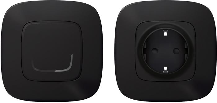 Комплект КОНТАКТ управляван от БЕЗжичен ключ Smart Valena Allure цвят Черен Legrand с Netatmo