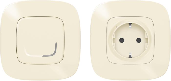 Комплект КОНТАКТ управляван от БЕЗжичен ключ Smart Valena Allure Крем Legrand с Netatmo
