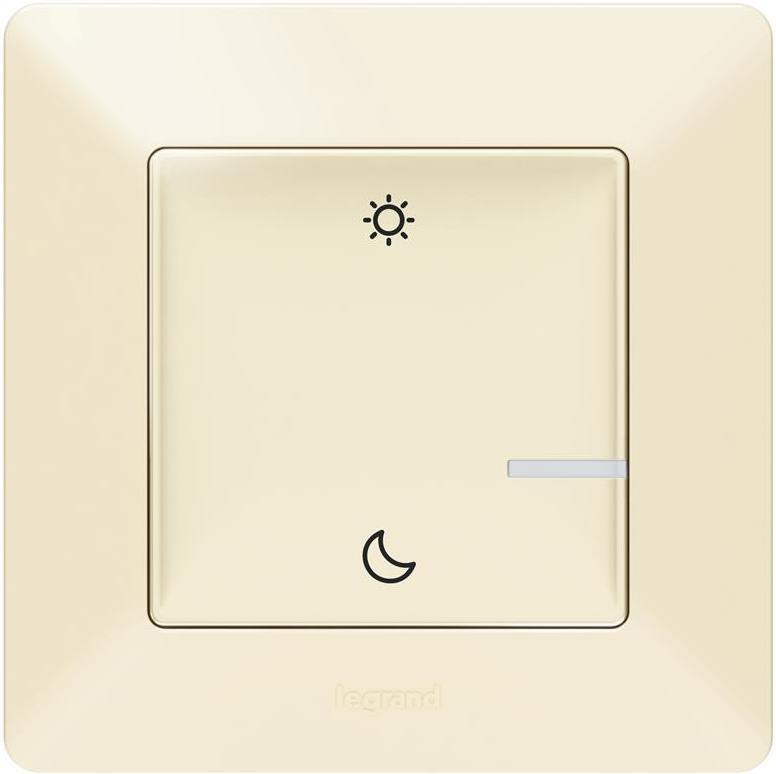 Сценариен ключ БЕЗжичен събуждане/заспиване Smart Valena Life Крем с рамка Legrand с Netatmo