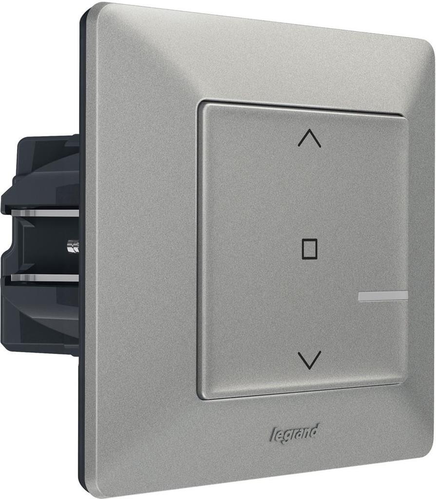 Ключ за щори жичен Smart, ИЗИСКВА НЕУТРАЛА, Valena Life Алуминий с рамка Legrand с Netatmo /до изчерпване/