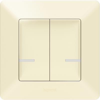 Сериен ключ БЕЗжичен Smart Valena Life Крем с рамка Legrand с Netatmo