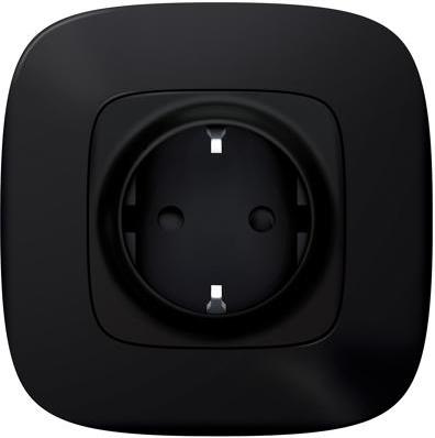 Контакт шуко 16A Smart Valena Allure с рамка цвят Черен Legrand с Netatmo