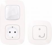 Стартов пакет Smart Valena Allure Перла (Свързан контакт с Gateway + Master ключ безжичен) с рамки Legrand с Netatmo