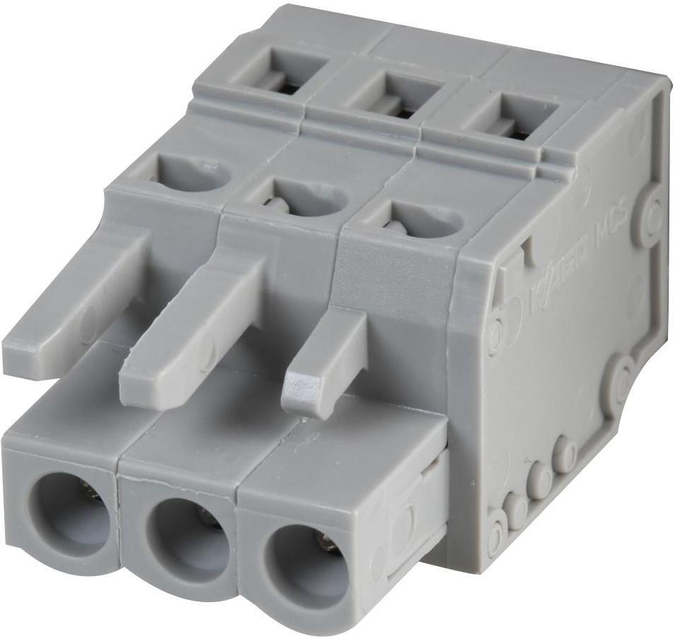 Куплунг женски 3 полюса сив Wago