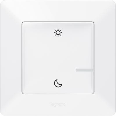 Сценариен ключ БЕЗжичен събуждане/заспиване Smart Valena Life Бял с рамка Legrand с Netatmo