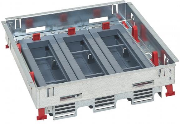 Основа за подова кутия 24 (3х8) модула за хоризонтален монтаж на механизми Legrand