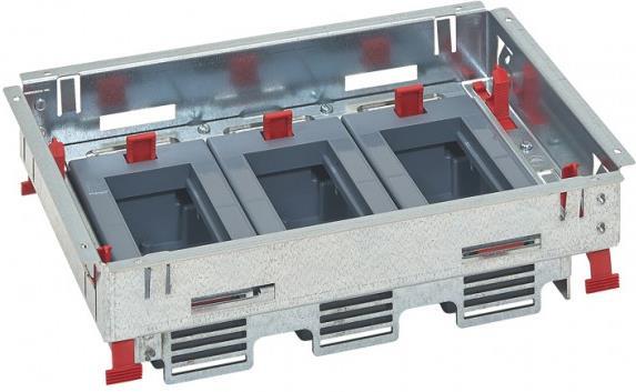 Основа за подова кутия 12 (3х4) модула за хоризонтален монтаж на механизми Legrand
