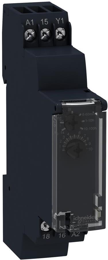 Реле за време, закъснение при изключване, 1x 0.1s…100h, 1c/o 8A, 24...240Vac SE