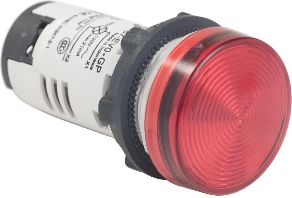 Сигнална лампа LED монолитна червена 120Vac Ø22mm XB7 SE