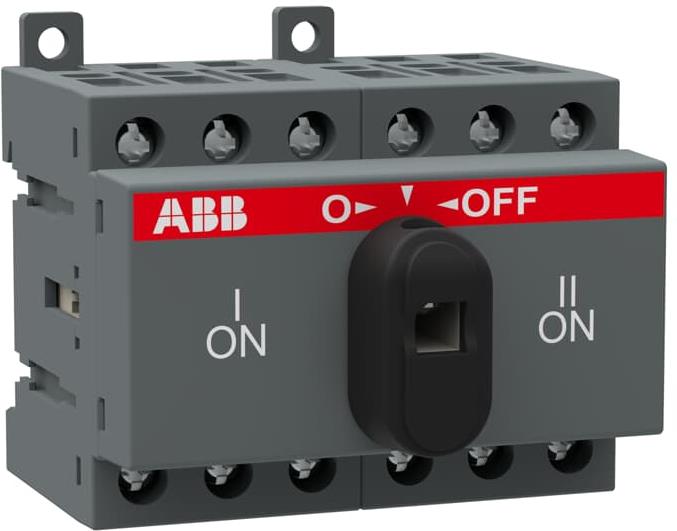 Разединител OT25F3C 25А 3P I-0-II за DIN монтаж без ръкохватка АВВ