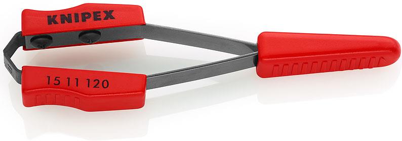Пинцети заголващи, за лак на медно жило Ø0.6мм, червена ръкохватка 120мм, Knipex