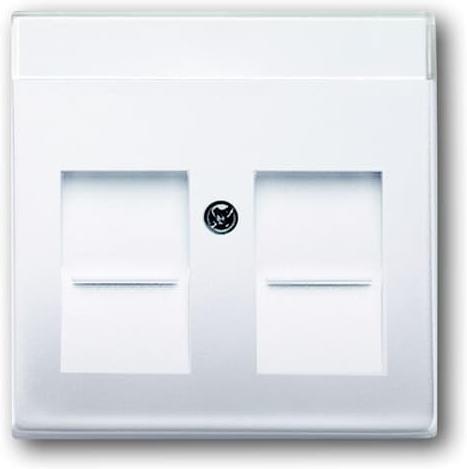 Лицев панел за розетка 2хRJ45 цвят БЯЛ Basic 55 ABB