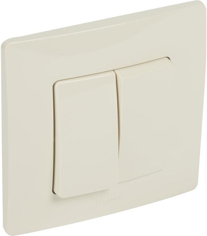 Сериен ключ 10А в блистер цвят крем Niloe Legrand