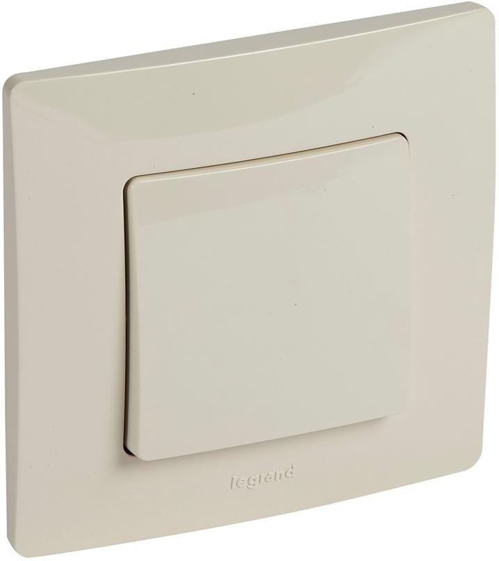 Еднополюсен ключ 10А в блистер цвят крем Niloe Legrand
