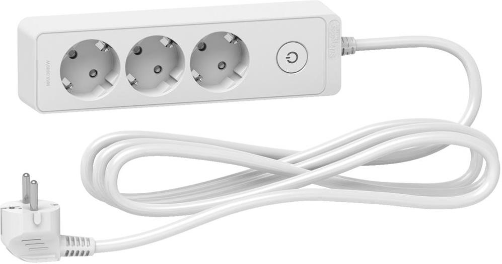 Разклонител бял 3 гнезда 3 метра /1.5mm2 и ключ серия UNICA SE