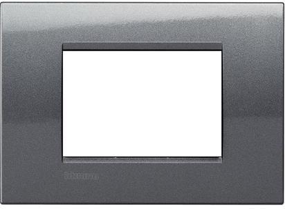 Рамка 3 мод. метална правоъгълна Steel LL Bticino