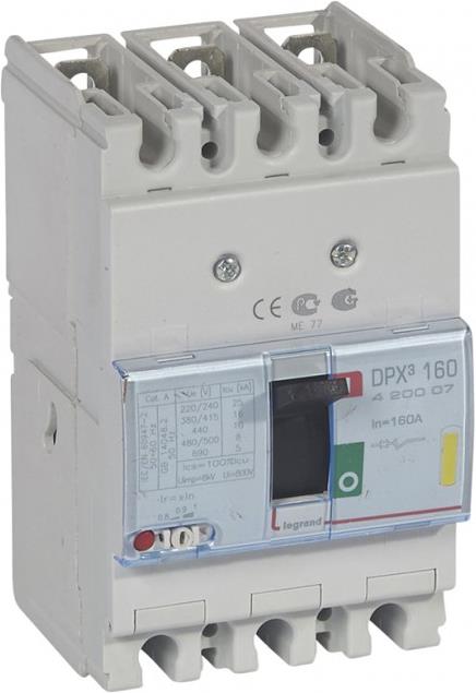 Автомат DPX3 160 TM 3P 160А 16кА регулируем (In x 0.8...1) Legrand