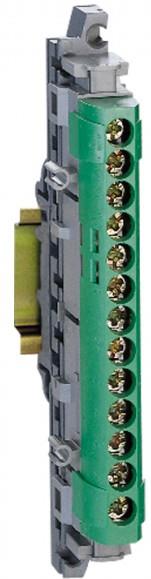Клема изолирана ЗЕЛЕНА 1х25mm2 + 12х16mm2 90A Legrand