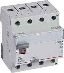 ДТЗ 4P 63A 30mА серия TX3 ID тип A Legrand