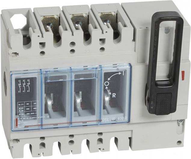 Товаров прекъсвач DPX3 630 IS 3P 400A с шунт и предна ръкохватка Legrand