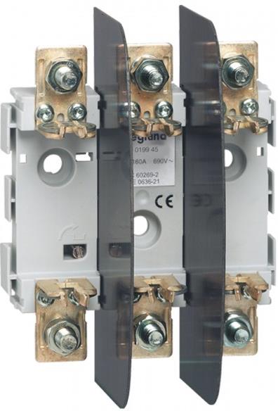 Основа за ножови стопяеми предпазители 3P 160А NH000/00 Legrand