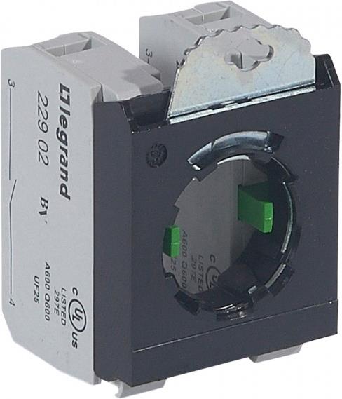 Основа 3х с контактен блок 2NO Ø22mm Osmoz Legrand