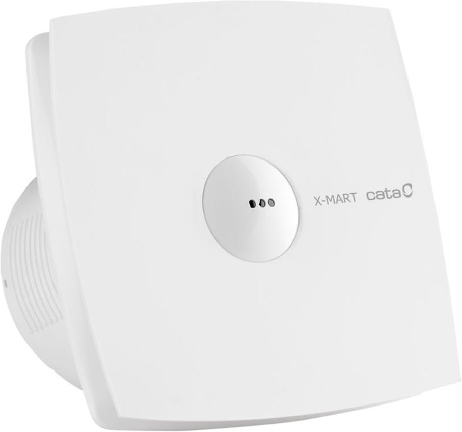 Вентилатор X-MART MATIC ф100мм, цвят Бял, 98м3/ч, 15W, 38dB с автоматина клапа CATA