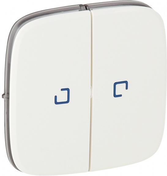 Лицев панел за сериен ключ/бутон с индикация цвят Бял Valena Allure Legrand