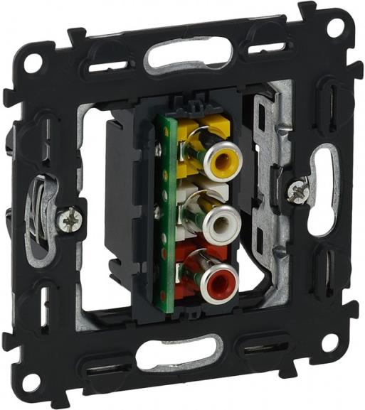 Тройна RCA розетка (без лицев панел) Valena In Matic Legrand