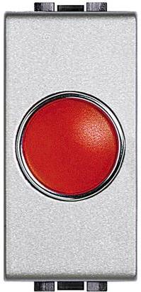 Сигнална лампа червена 1 мод. цвят алуминий LL Bticino