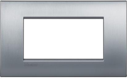 Рамка 4 мод. метална Brushed chrome AIR LL Bticino /до изчерпване/