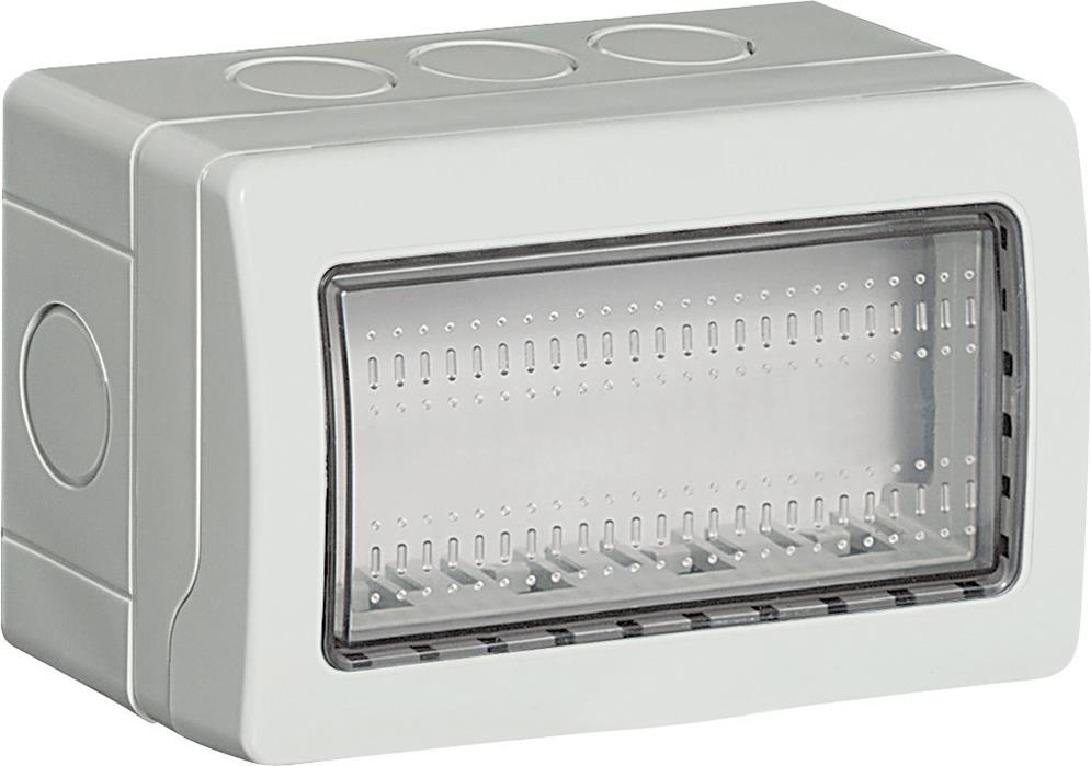 Влагозащитена рамка+кутия цвят Сив IP 55  4 модулна LL Bticino